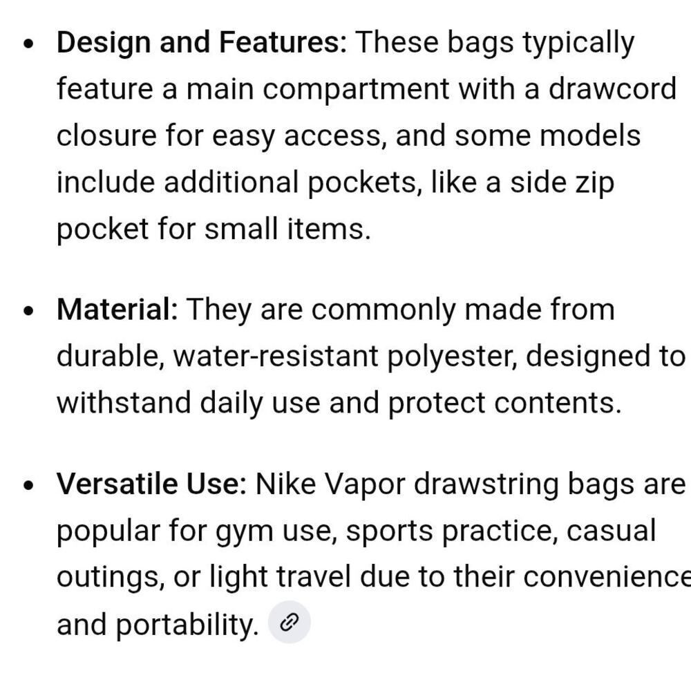 Nike Vapor Drawstring Bag/Backpack - Picture 3 of 8